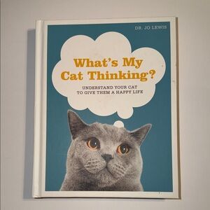 Dr. Jo Lewis. What's My Cat Thinking? by - Blue and White Cover
